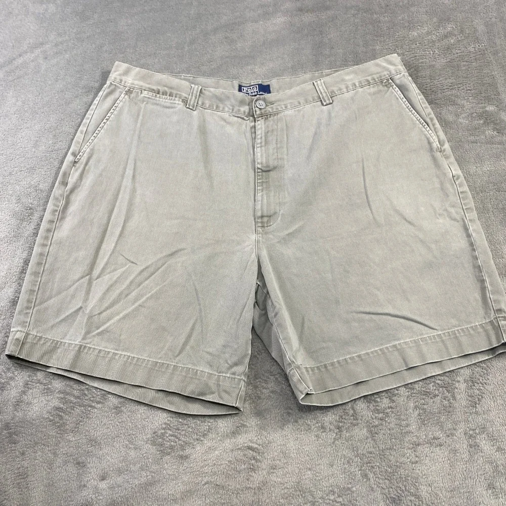 Vintage‎ Polo Ralph Lauren Philip Shorts Mens 42 Khaki Chino Summer Cookout